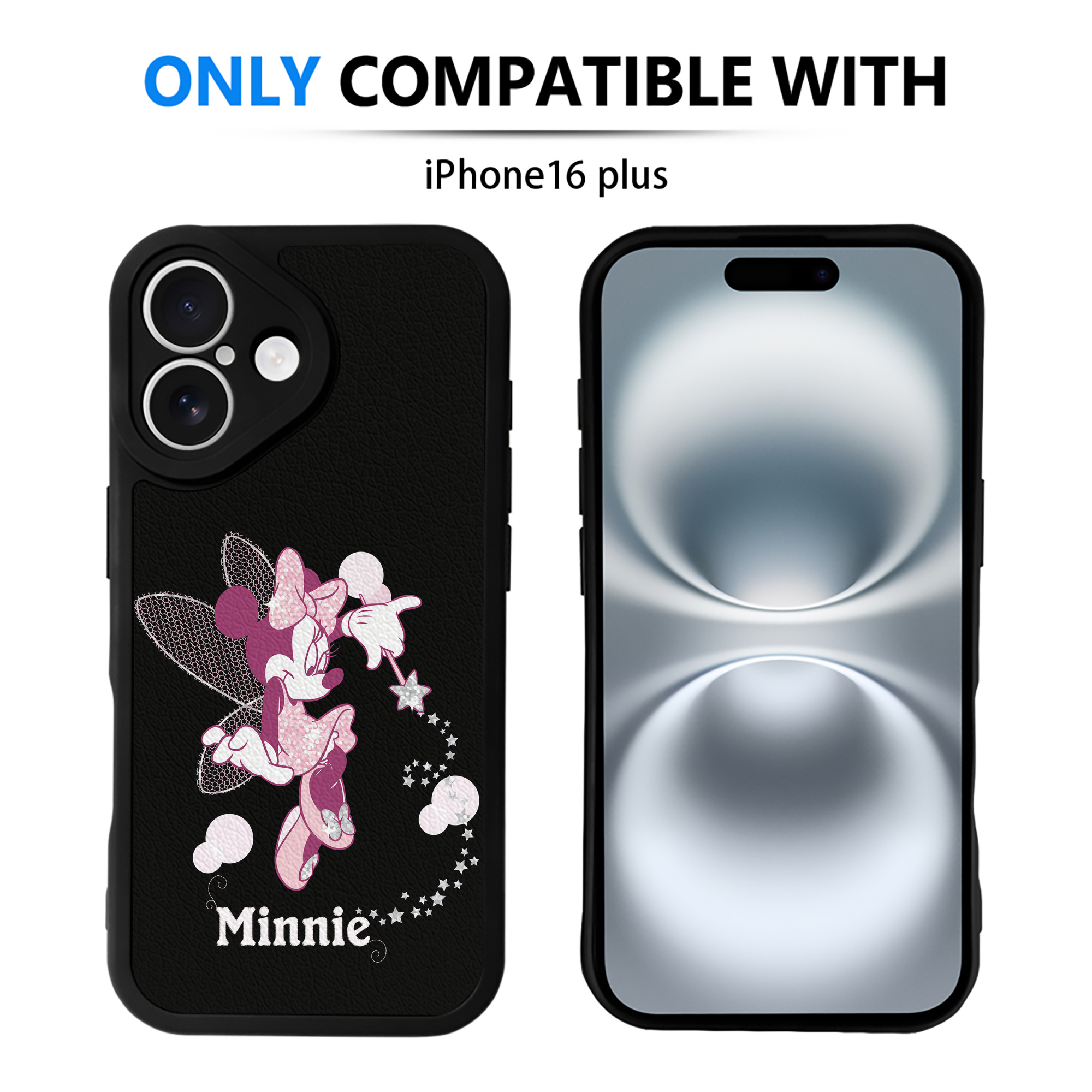 （画像用） ミッキーマウス Mickey Mouse 【iPhone 16シリーズ対応】シリコンスマホケース（レザー調） 材質：シリコン